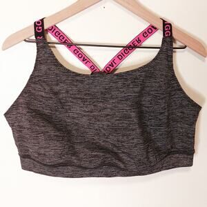Torrid Striped Black and Pink Sports Bra
